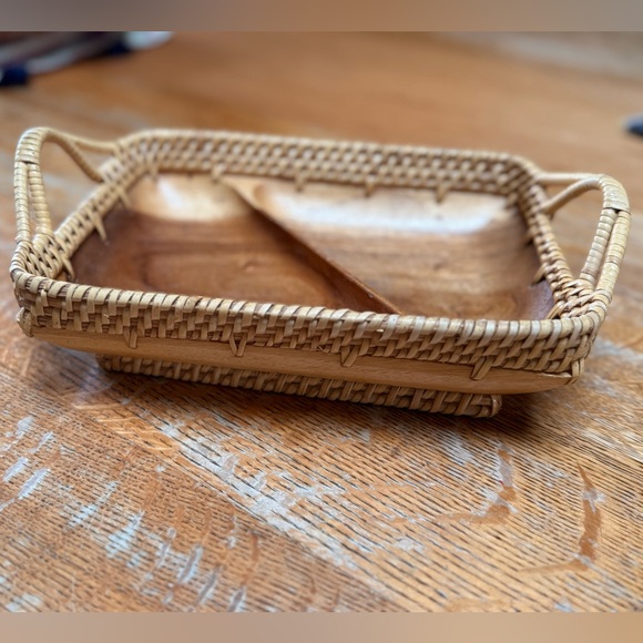 Other - Sold- Vintage divided wood Tray